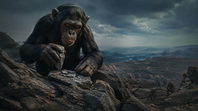 Hero artwork for “Are Primates Entering the Stone Age?”
