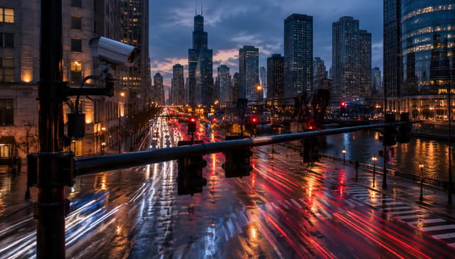 Hero artwork for “Did Chicago's Red-Light Cameras Make Intersections Safer?”